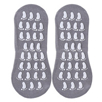 Chaussettes de sport invisibles antidérapantes en coton, élasthanne et nylon, personnalisables en gros, avec grip antidérapant pour trampoline