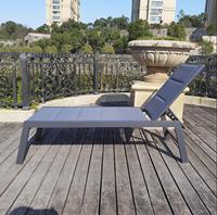 Chaise longue en métal réglable à cinq positions chaise longue en acier côté piscine salon hôtel meubles parc chambre hôpital utilisation