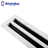 Grille de ventilation carrée en aluminium ZENGO LSD pour climatisation et ventilation, diffuseur linéaire à fentes pour plafond