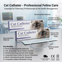 Kateter Urin Steril Anti-Refluks untuk Kucing, Kateter Tomcat untuk Drainase Urin yang Aman