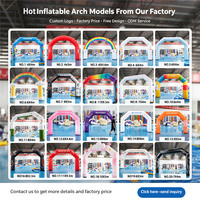 Arche gonflable OEM imperméable avec ventilateur intégré, impression numérique, durable, résistante aux intempéries, installation facile, multicolore - Oxford/PVC