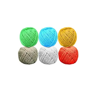 100 g farbige pp-raffiaschnurkugel für das binden und verpacken mit pp-split-folie, verwendet bei der ballenlinie zum binden von spinnern im gewächshaus
