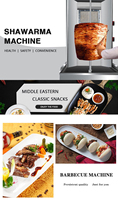 Grill brésilien électrique pour Kebab Shawarma, en acier inoxydable, Machine de Snacks avec certification CE