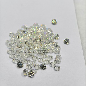 Synthetic Round Brilliant Cut Loose Diamonds 1-3mm Off White For Jewelry Making - Product Image 3
