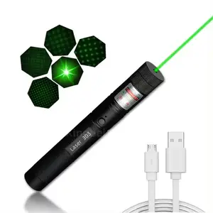 Pointeur Laser vert longue portée 303 lampe de poche tactique haute puissance pour la chasse en plein air Camping et randonnée