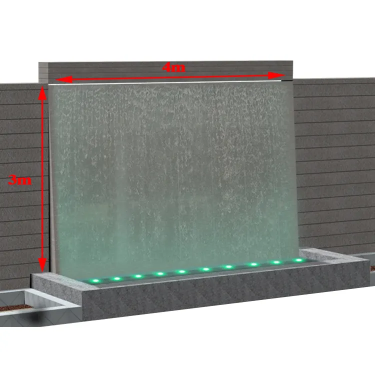 Libre de diseño personalizado de interior Led al aire libre de la pared de cascada