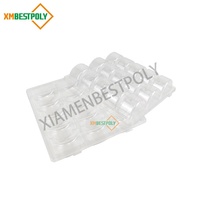 Barquette en plastique pour macarons à 15 trous, emballage en PLA transparent de haute qualité, boîte de présentation pour pâtisserie, biscuits, desserts