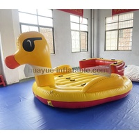 Parc d'attraction aquatique Canard flottant Bateau Piscine gonflable Jeux Jouets Canard Bateau pour enfants et adultes