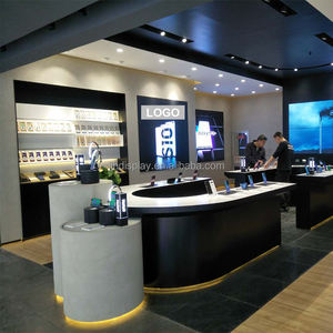 Conception personnalisée de l'ensemble du magasin : Vitrine rotative en verre pour coques de téléphone, aménagement intérieur de <span class=keywords><strong>boutique</strong></span> de téléphonie mobile - Product Image 6