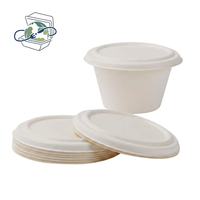 Gobelet à sauce/soupe jetable biodégradable en bagasse de canne à sucre XS-BZ04 4OZ avec couvercle