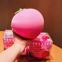 Meilleur Choix Zoey Squishy Pêche Simulée Créatif Anti-Stress Rebond Lent Caoutchouc Emballé Individuellement Fruit