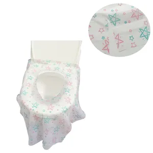 Pentagram özel desen tek kullanımlık hijyenik tuvalet klozet kapağı tek kullanımlık su geçirmez tuvalet klozet kapağı