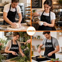 Tabliers de couleur foncée à 2 poches avec logo personnalisé, fournis directement par l'usine, pour peintres, chefs, serveuses et coiffeurs