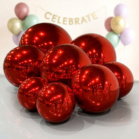 Vente en gros personnalisé grand ballon sphère miroir géant rouge réfléchissant boule miroir gonflable rouge pour la décoration