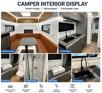 Camping-car en fibre de verre pour camion, camping-car pour benne de camion, camping-car avec toilettes