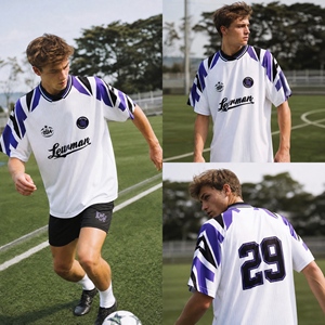 เสื้อยืดแขนสั้นคอวีสไตล์วินเทจ Y2K สำหรับกีฬารักบี้ บาสเกตบอล ฟุตบอล แนวสปอร์ต ฮิปฮอป สตรีทแฟชั่น ระบายอากาศได้ดี เหมาะสำหรับฤดูร้อน - Product Image 5