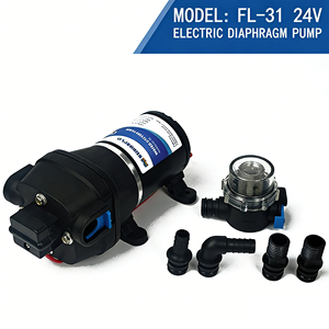 Pompe à diaphragme FL-30/FL-31 12V/24V Mini Ultra Silencieuse pour surpression d'eau, auto-amorçante, extérieure, avec interrupteur automatique intégré - Product Image 6