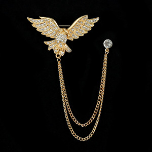 Haute qualité mode aigle lunettes hommes chaîne broche Stocks métal broches alliage classique chaîne pour broche - Product Image 2