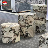 Table basse en marbre carré naturel, boîte, mobilier de luxe moderne haut de gamme pour hôtel