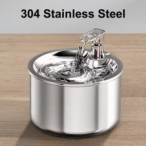 Vente flash Distributeur automatique d'eau pour animaux de compagnie 2l Pompe ultra-silencieuse Acier inoxydable Fontaine à eau automatique pour chat - Product Image 2