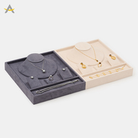 Présentoir à bijoux multifonctionnel Auralux pour bagues, bracelets, colliers et boucles d'oreilles – Plateau de présentation en gros