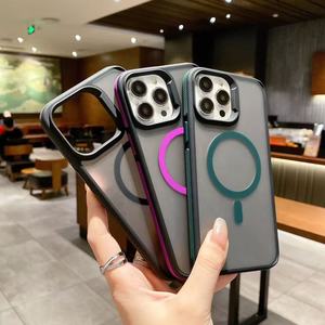 Coque de téléphone magnétique en PC et TPU avec impression soyeuse pour iPhone 17 16 15 14 <span class=keywords><strong>13</strong></span> et <span class=keywords><strong>Google</strong></span> PIXEL8 PIXEL9, translucide et antidérapante - Product Image 2