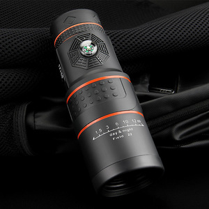 Monocular Telescope 8x42mm Mc Coating Day <b>Night</b> Use Outdoor Portable Aluminum Alloy T01 Red Ring - Product Image 1