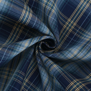 Üretici OEM Polyester japon JK üniforma takım ekose etek iplik kumaş boyalı elbezi özel ekose kumaş - Product Image 3