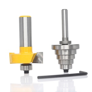 Rabbet Router bit thiết lập, cắt chiều cao 1/2 ", t trark bit với 6 hoán đổi cho nhau vòng bi để cắt rabbet t khe t-slotting - Product Image 6