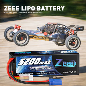 Zeee 11.1V 3S 5200mAh 80C Lipoバッテリー (EC5コネクタ付き) RCカーボートトラックヘリコプター飛行機レーシングモデル用ハードケースバッテリー - Product Image 6