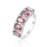 W0401 Bague de Fiançailles en Argent Sterling 925 avec Pierre Précieuse Naturelle, Bijou Fin pour Femme, Idéale pour Mariage et Cérémonie Nuptiale