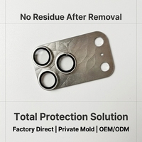 Protection d'objectif d'appareil photo en verre trempé 9H avancé, cadre métallique aviation, ultra-mince 0,1 mm, anti-éclatement, mode nuit pour 17