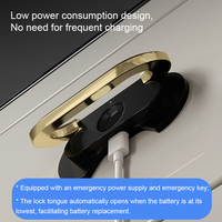 Serrure électronique intelligente sans clé pour tiroir, porte, armoire, avec poignée en métal noir, anti-effraction, pour club de beauté, vente chaude