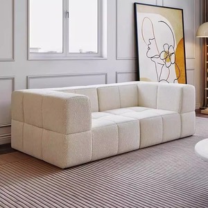Juego de Sofás de Tela Comprimida al Vacío, Diseño Modular, Combinación Libre, Estilo Crema, Solución para Apartamentos Pequeños, Fácil de Transportar, Tipo Bloque de Tofu - Product Image 3