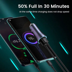 Chargeur de voiture USB Type-C double port 38W pour voitures électriques et téléphones mobiles PD 20W QC3.0 5V/3A Métal - Product Image 4