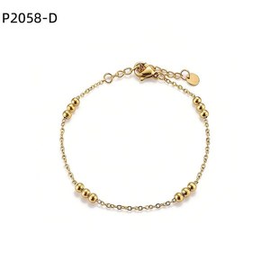 Amy Amy Fashion <b>Bracelet</b> P2058 Stainless Steel Chain <b>Ball</b> Design Women's Silver Plated Classic Style Gift Jewelry - Product Image 2