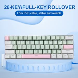 <span class=keywords><strong>Teclado</strong></span> Mecánico para Juegos Personalizado con Interruptores Azules, Rojos y Marrones, Diseño en Español y Portugués, Portátil, <span class=keywords><strong>60</strong></span>%, con Retroiluminación RGB - Product Image 3