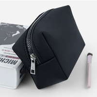 Neu eingetroffene Neopren-Kosmetiktasche mit individuellem Logo, luxuriöse Kosmetiktasche, klassische quadratische Reißverschluss-Reisetasche, Wasch- und Toilettenartikel-Etui
