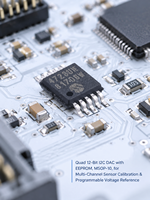 Microchip MCP4728-E/UN Quad 12-Bit I2C DAC MSOP-10, buffer EEPROM à quatre canaux pour la calibration des capteurs et les circuits de contrôle des moteurs