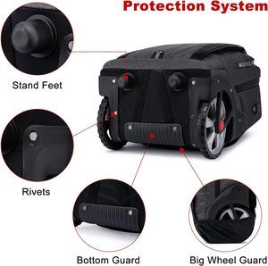 Free sample Business Carry-On Waterproof Rolling <b>Backpack</b> with <b>Wheels</b> for Laptop Compartment - Product Image 3