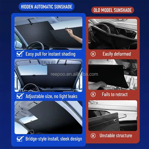 Parasol Universal para Ventana de Coche, Protección UV, Aislamiento Térmico, Antideslumbrante, Privacidad, Retráctil, para Parabrisas - Product Image 4