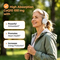 Capsules de CoQ10 de haute qualité pour soutenir l'énergie cellulaire et la santé vasculaire – Suppléments nutritionnels de coenzyme Q10