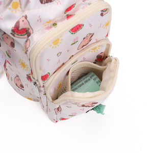 Porte-bouteille d'eau Oxford personnalisé avec poche pour téléphone et distributeur de sacs à déjections canines, sacoche bandoulière pour la marche, la randonnée et les voyages - Product Image 3