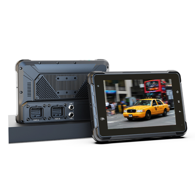 3Rtablet 7-inch ISO-7637-II Rugged Android 13 Tablet PC GPS 4G BT IP67 Waterproof Qualcomm Octa-core with 4-CH AHD Camera Inputs