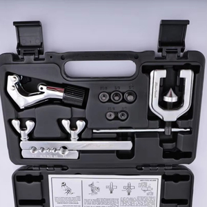 ชุดเครื่องมือตัดท่อคุณภาพสูงและเครื่องมือบานปลายท่อแบบสองชั้น สำหรับท่อทองแดงและอะลูมิเนียม พร้อมอะแดปเตอร์ระดับมืออาชีพ - Product Image 1