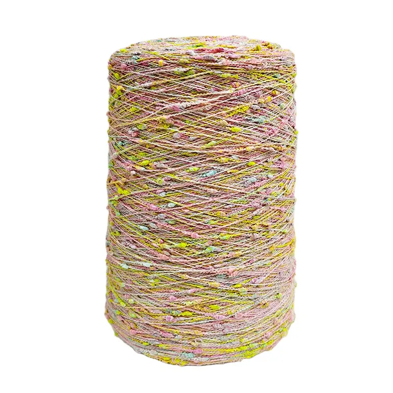 売れ筋美しい100% ポリエステルネッピーノット糸ファンシー編み糸