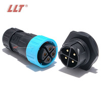 Connecteurs d'alimentation étanches LLT 600V 35A M25 à 4 broches, connecteur rapide push-pull, prise femelle, prise mâle