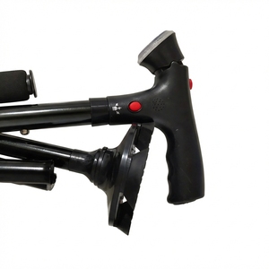 LED <b>Walking</b> Cane with Alarm Collapsible Telescopic Elderly <b>Walking</b> Aid <b>Folding</b> Trusty Crutch <b>Sticks</b> for Mothers And Fathers - Product Image 6