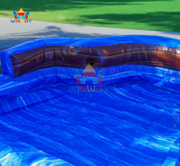 Toboggan aquatique gonflable volcan tropical, qualité commerciale, double piste, pour locations de fêtes estivales, parcs aquatiques WINWAYTOYS PVC
