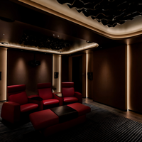 Ensemble de solutions acoustiques professionnelles : panneaux anti-bruit + diffuseurs + pièges à basses pour studio à domicile et salle de conférence
